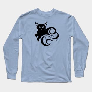 Black Fox Spirit Animal Long Sleeve T-Shirt